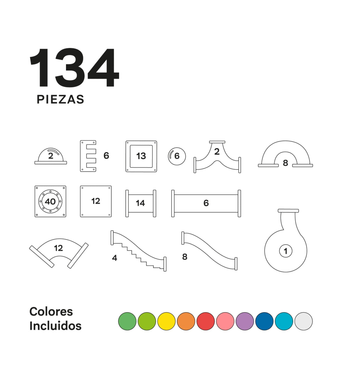 Slide Imanix 134 piezas