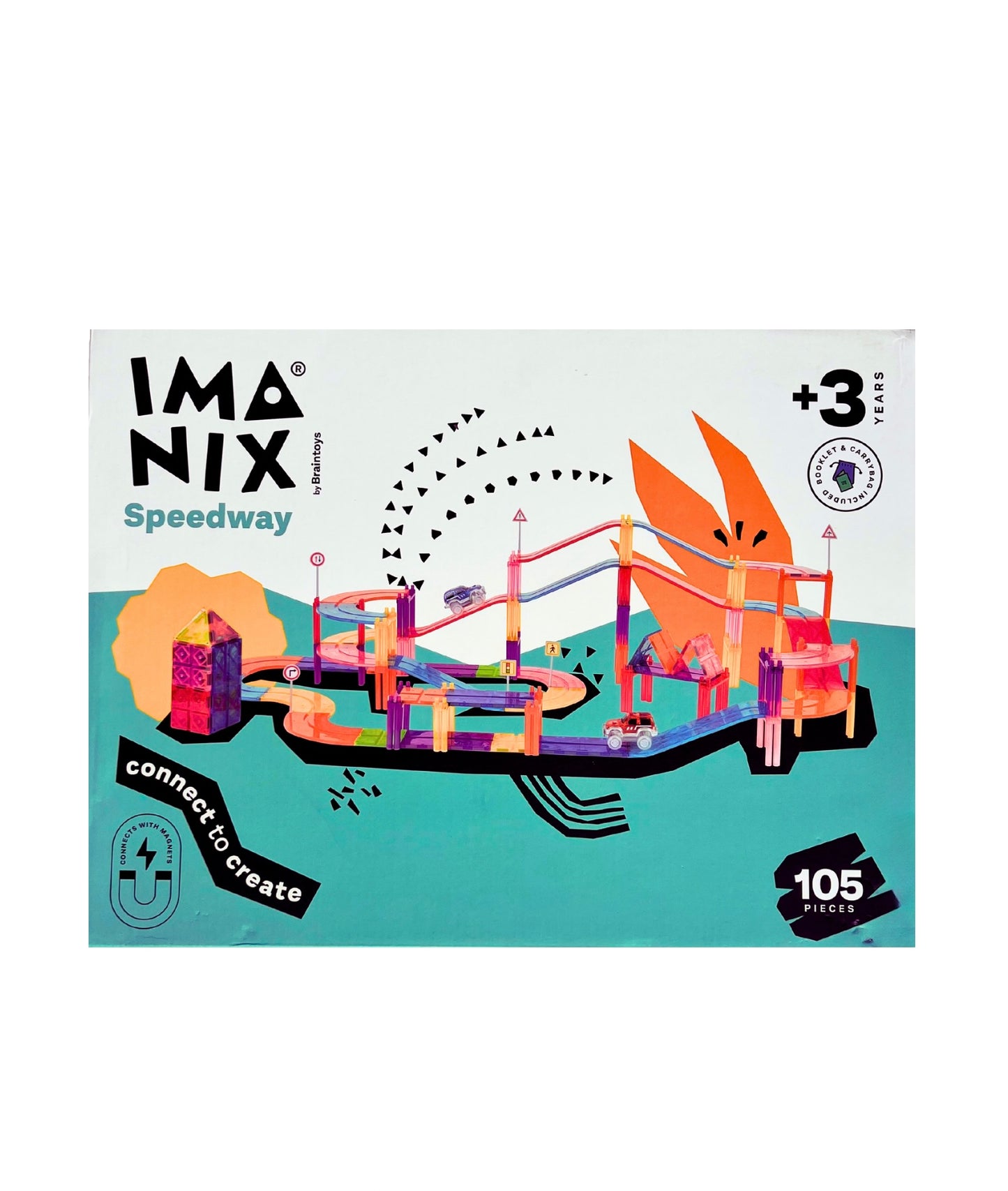 Pista de carros Imanix 105 piezas