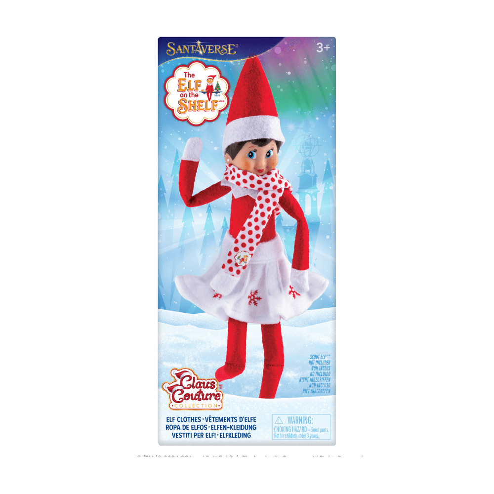 Falda Copo de Nieve y Bufanda Claus Couture Elf on the shelf®
