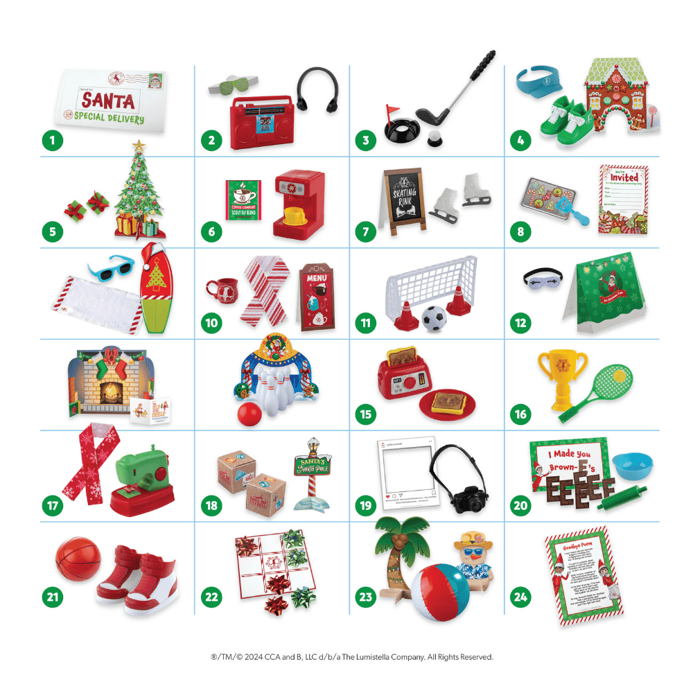 Kit de 24 complementos /ideas/accesorios Elf in the shelf®